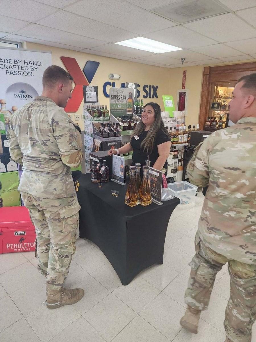 Service member at an MSS product demonstration